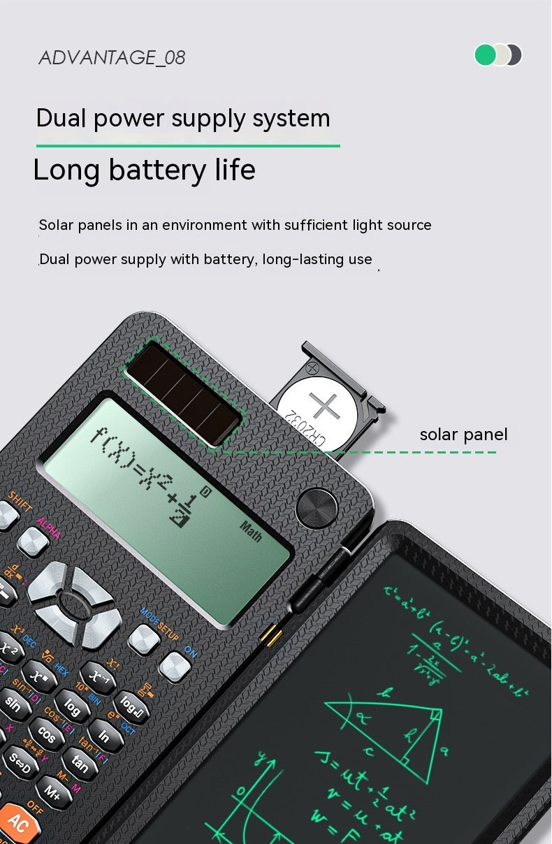 Foldable Scientific Calculator with Notepad