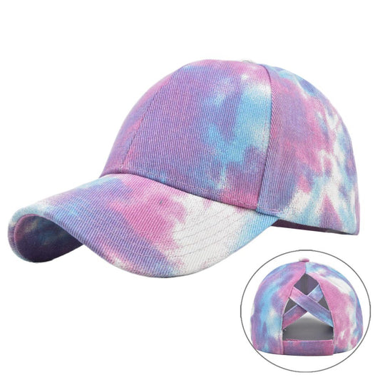 Tie Dye Swirl Ponytail Cap