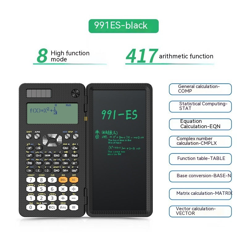 Foldable Scientific Calculator with Notepad