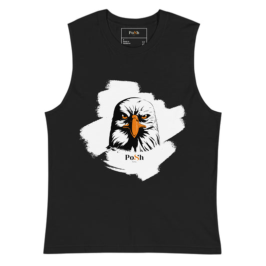 Angry Eagle Muscle Shirt - Black